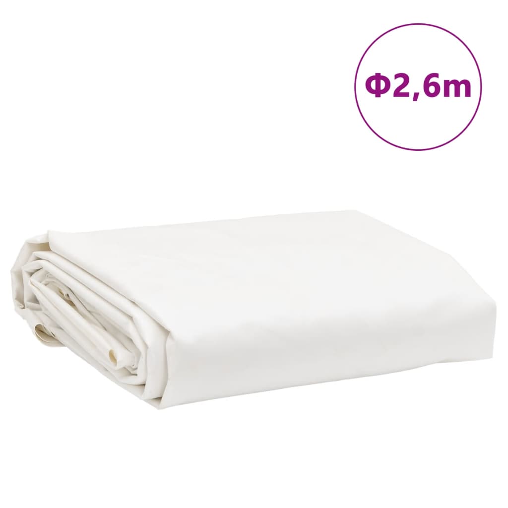 Bâche blanc Ø 2,6 m 600 /m²
